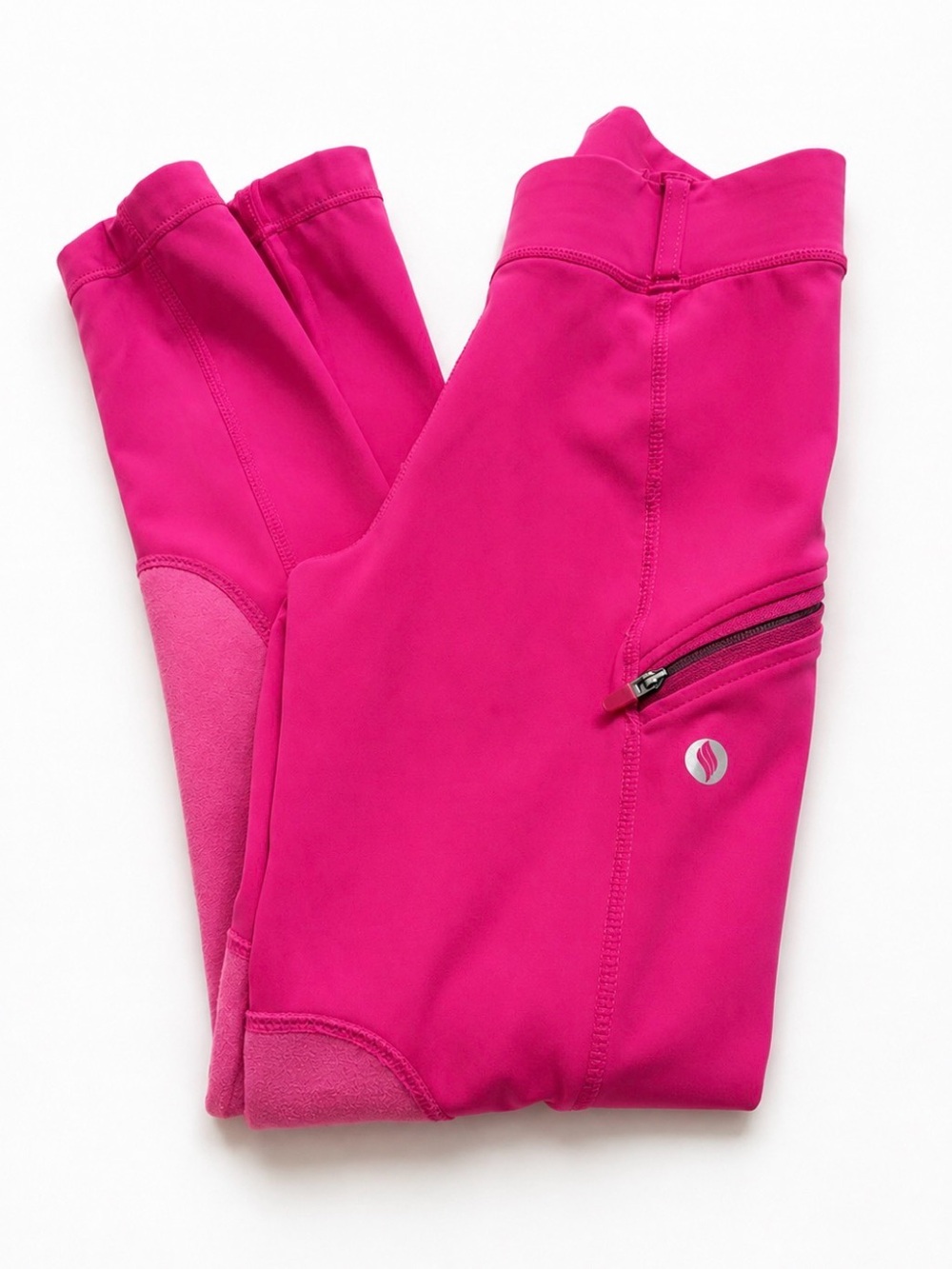 Girls' Hot Pink Active Leggings with Side Zip Pocket